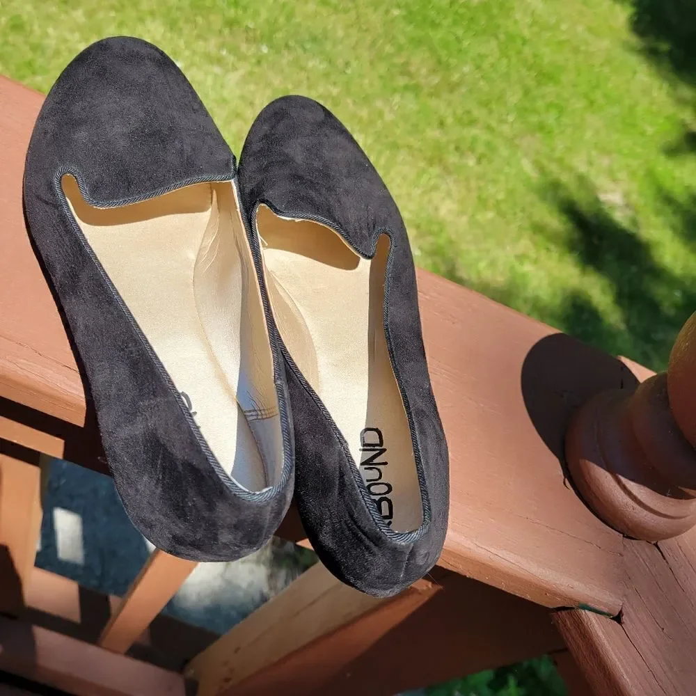 Abound Ladies solid black ballet slip on  flats, sz 5.5M